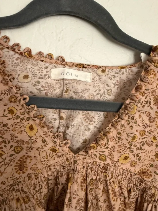 DÔEN Thistle Top in the Jaipur Mustard Floral print size small - Picture 5 of 9